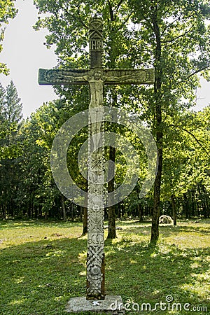 Sapanta-Peri Monastery 3 - crucifix Stock Photo